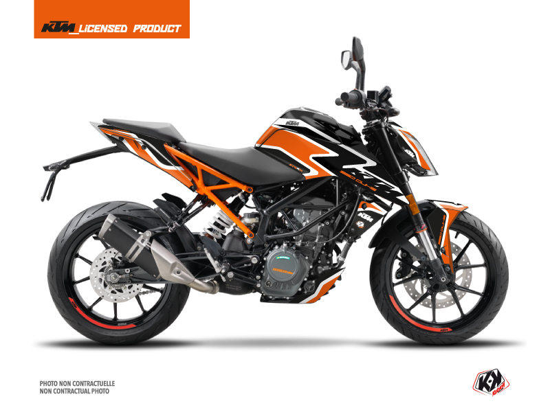 KTM Duke 390 Street Bike Storm Graphic Kit Orange Black