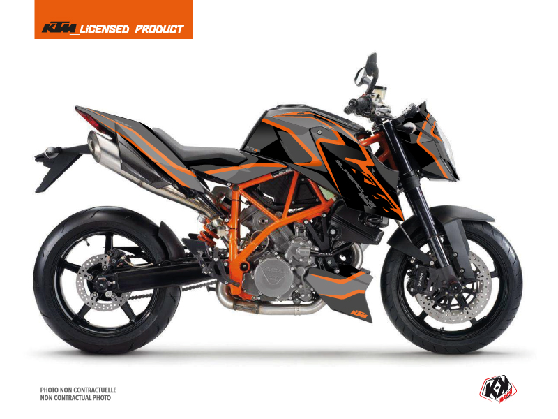 KTM Super Duke 990 R Street Bike Storm Graphic Kit Black Orange