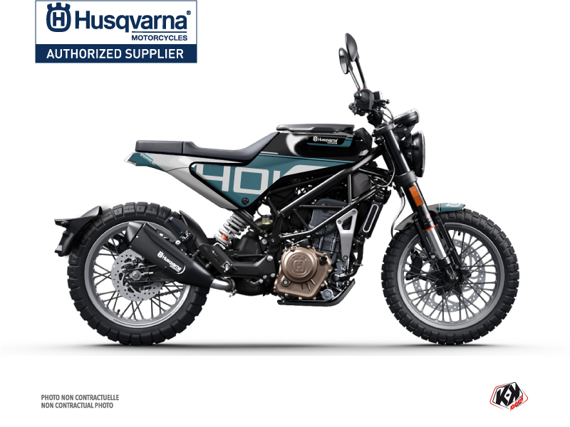 Husqvarna Svartpilen 401 Street Bike Straight Graphic Kit Blue White