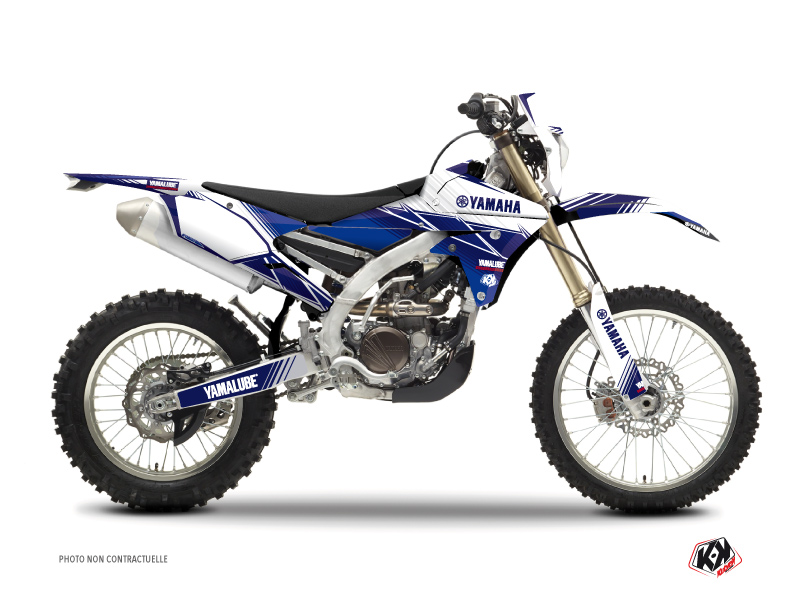 Kit Déco Moto Cross Stripe Yamaha 250 WRF Bleu Nuit