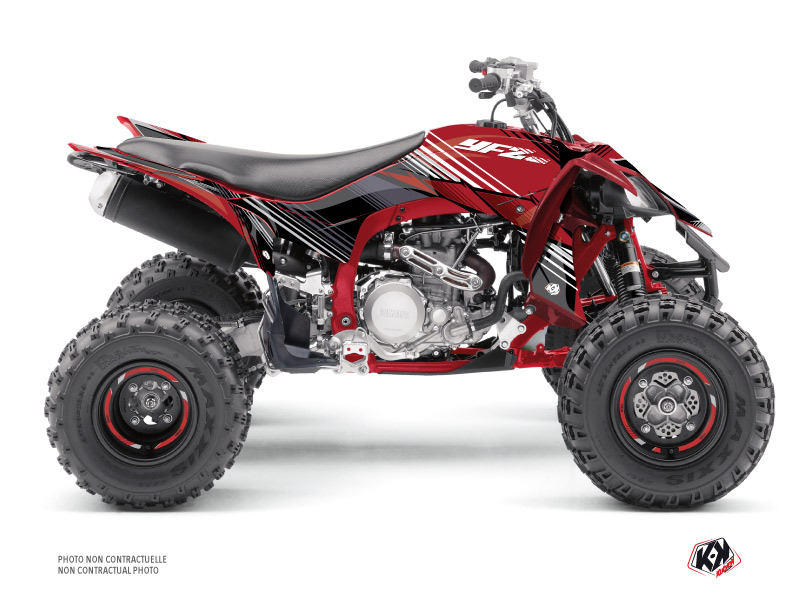 Kit Déco Quad Stripe Yamaha 450 YFZ R Rouge Noir