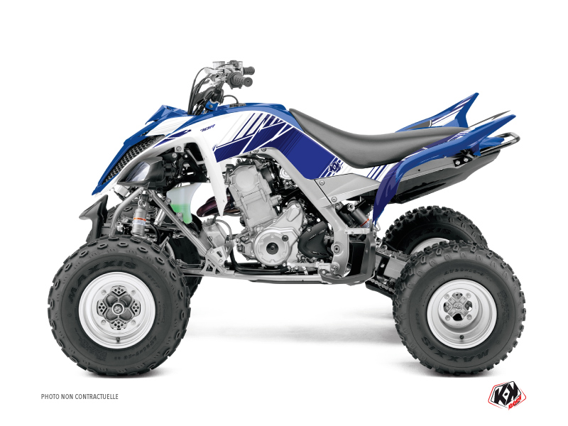 Kit Déco Quad Stripe Yamaha 700 Raptor Bleu Nuit