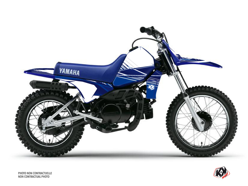 Kit Déco Moto Cross Stripe Yamaha PW 80 Bleu Nuit