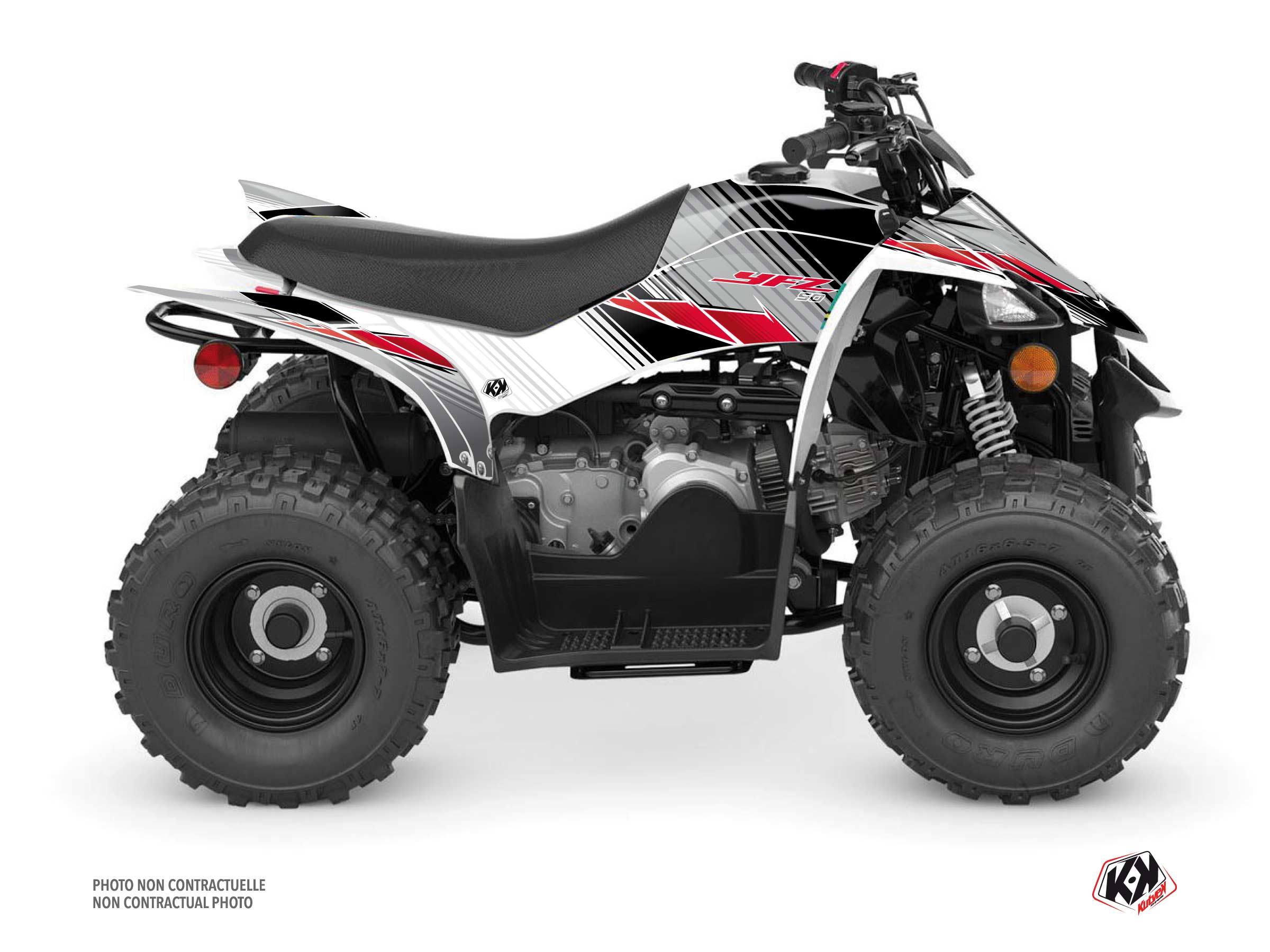 Kit Déco Quad Stripe Yamaha 50 YFZ Rouge