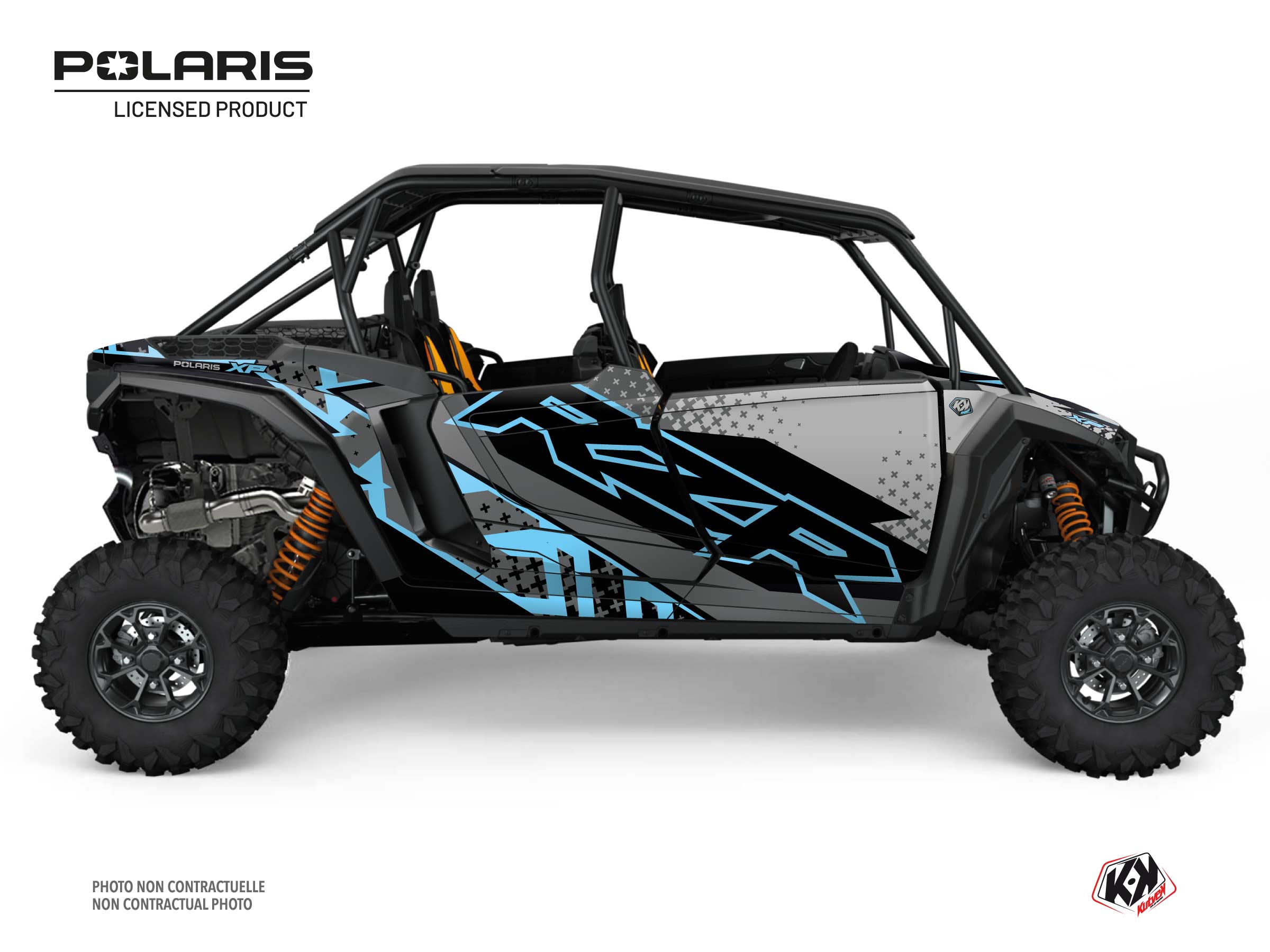 Polaris Rzr Xp  4 Portes Utv Stun Graphic Kit Blue