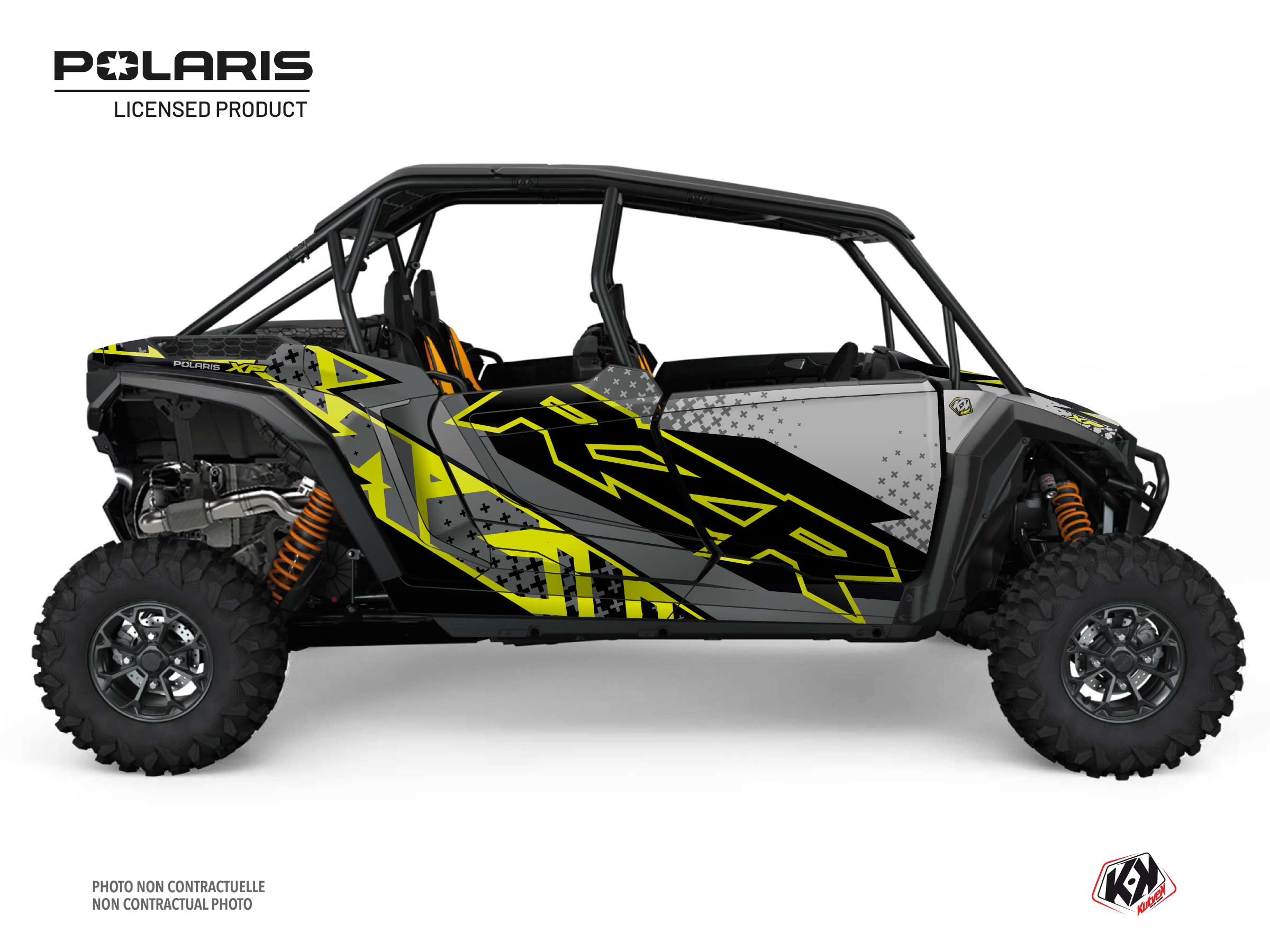 Kit Déco Ssv Stun Polaris Rzr Xp  4 Portes Vert/neon Full