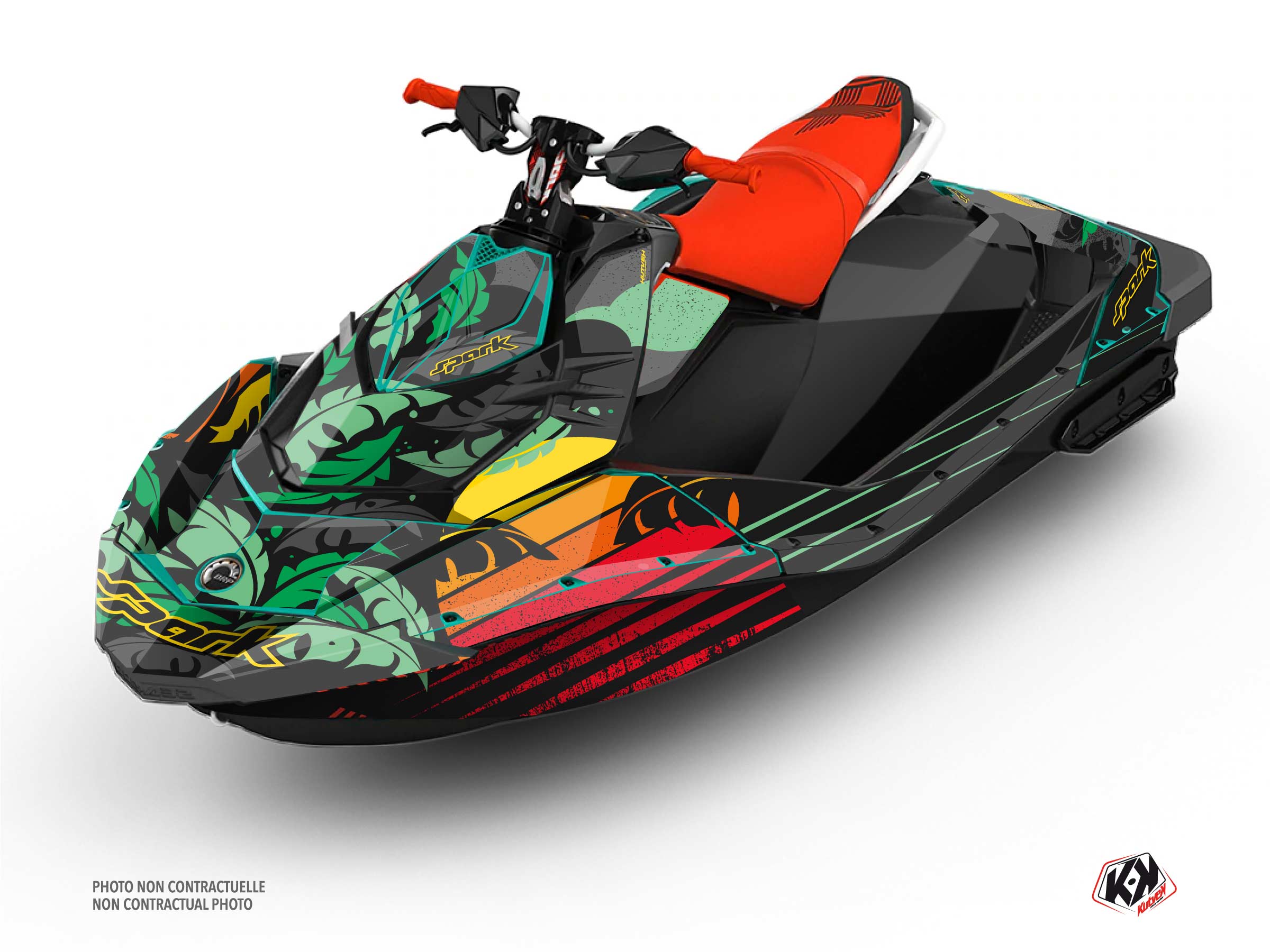 Kit Déco Jet-Ski Sunset Seadoo Spark Gris Vert