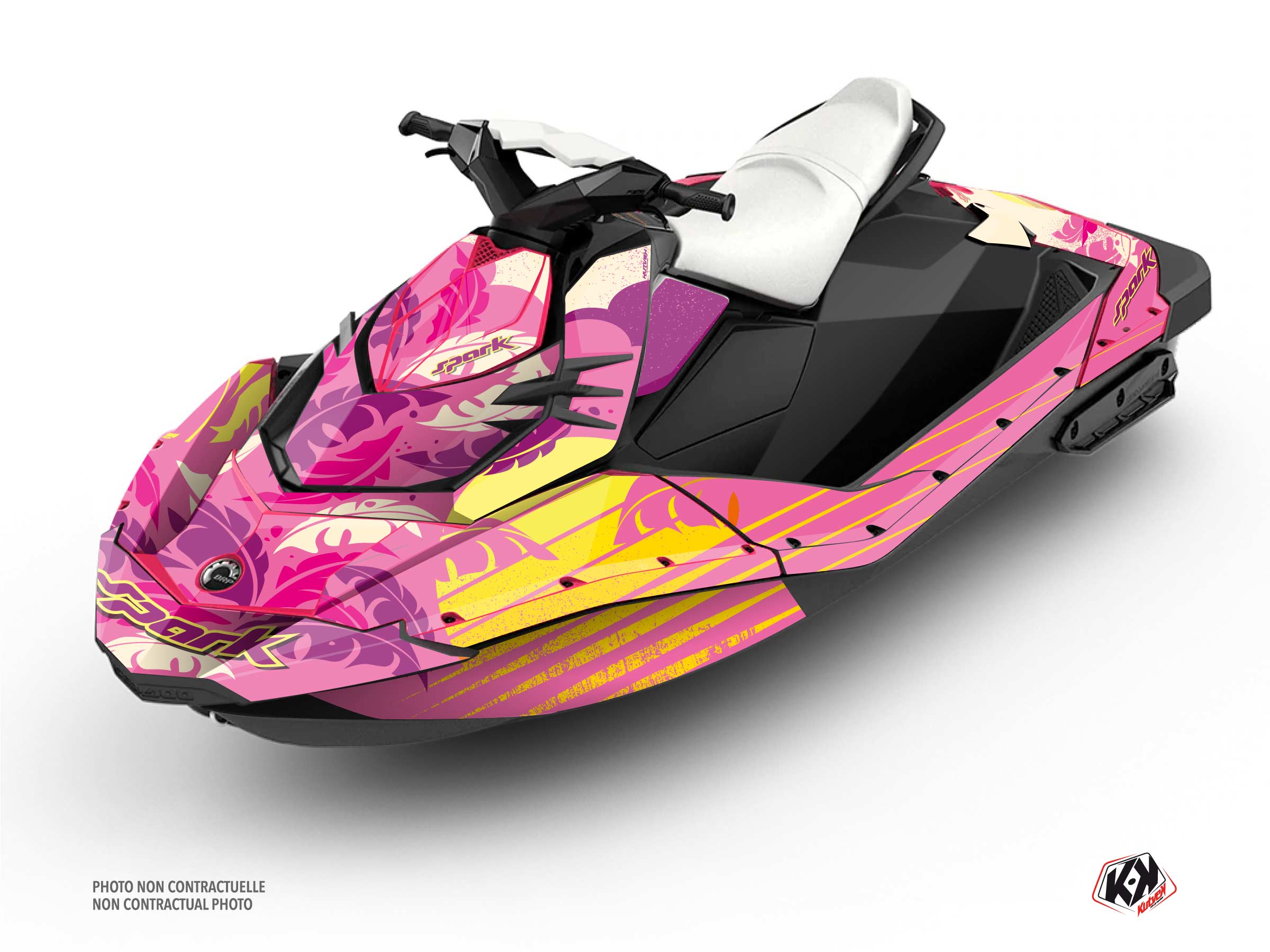 Seadoo Spark Jet-Ski Sunset Graphic Kit Pink