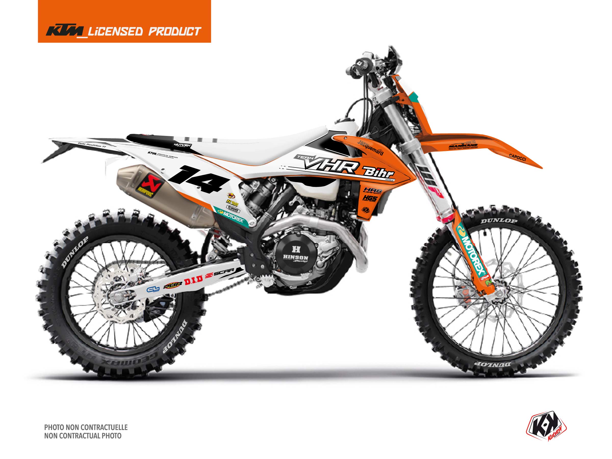 KTM EXC-EXCF Dirt Bike Replica Team VHR K22 Graphic Kit