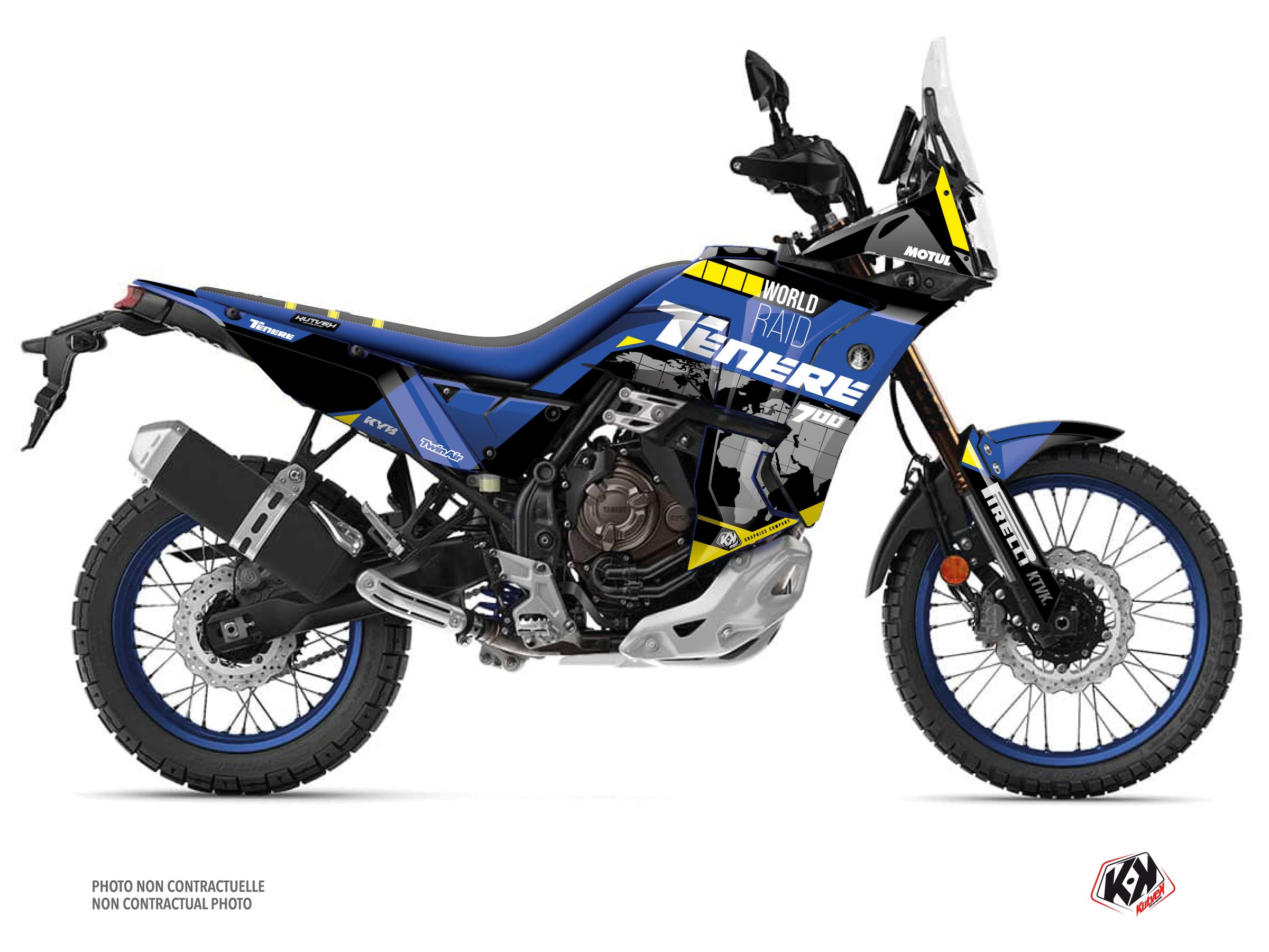 Yamaha TENERE 700 World Raid Street Bike Terra Graphic Kit Blue