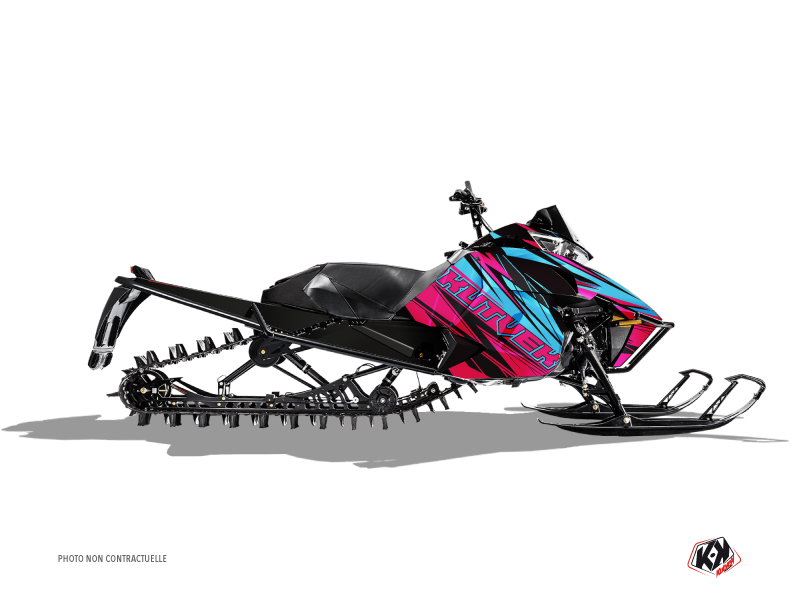 Arctic Cat Pro Climb Snowmobile Torrifik Graphic Kit Pink Blue