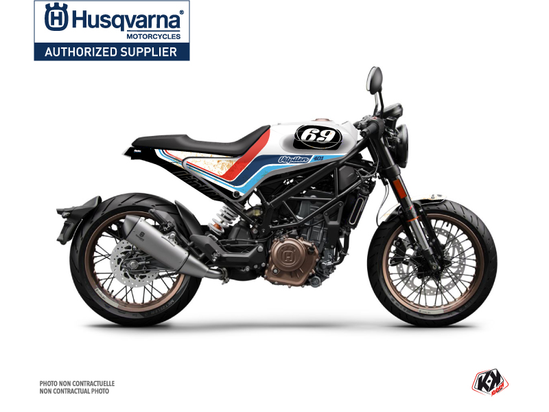 Kit Déco Moto Track Husqvarna Vitpilen 401 Blanc