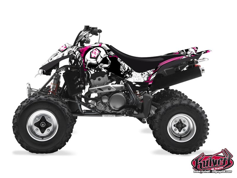 Kawasaki 400 KFX ATV Trash Graphic Kit Black Pink