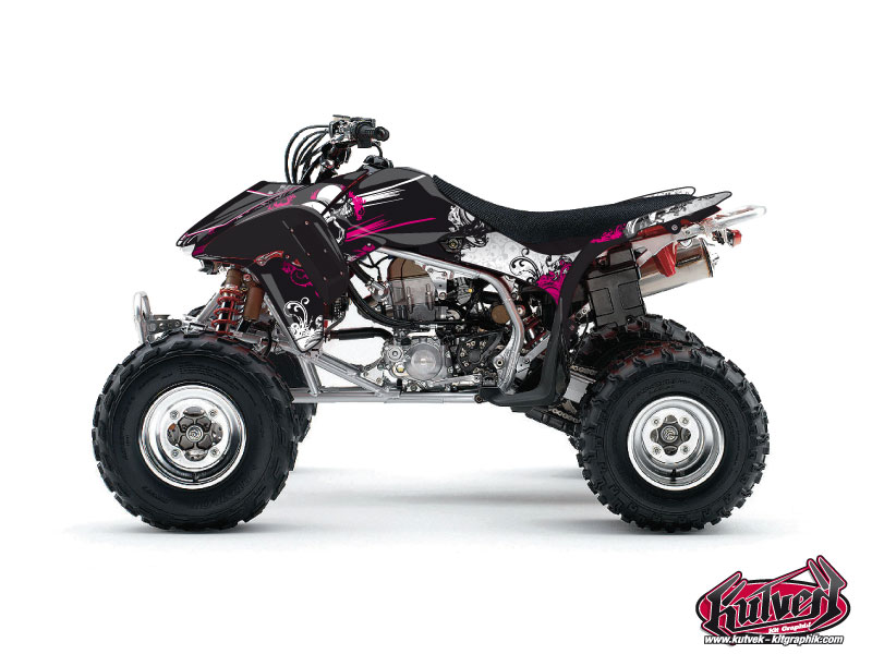 Honda 450 TRX ATV Trash Graphic Kit Black Pink