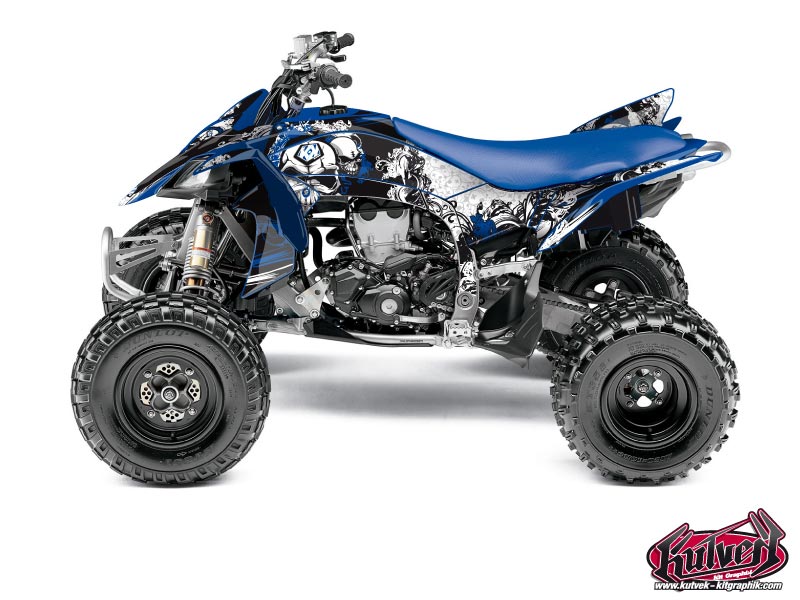Yamaha 450 YFZ R ATV Trash Graphic Kit Black Blue