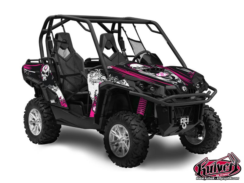 Can Am Commander UTV Trash Graphic Kit Black Pink