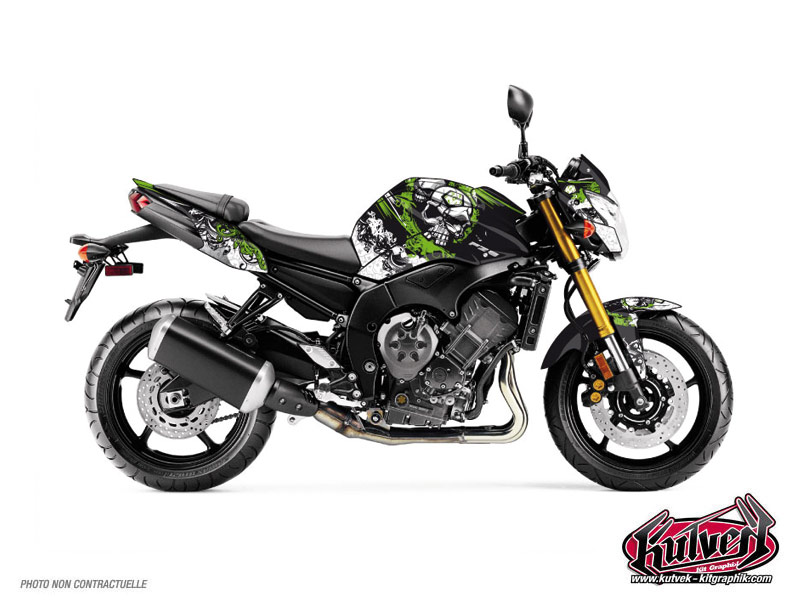 Yamaha FZ 8 Street Bike Trash Graphic Kit Black Green