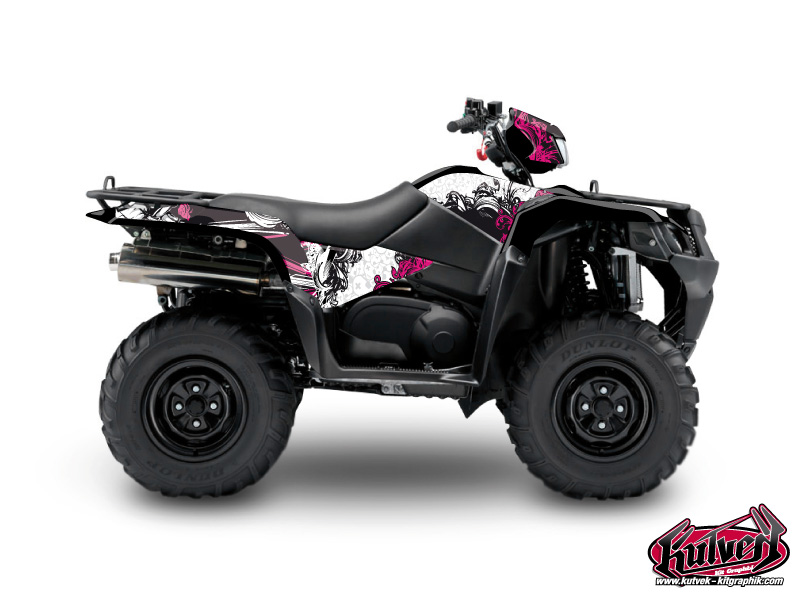 Kit Déco Quad Trash Suzuki King Quad 750 Noir Rose