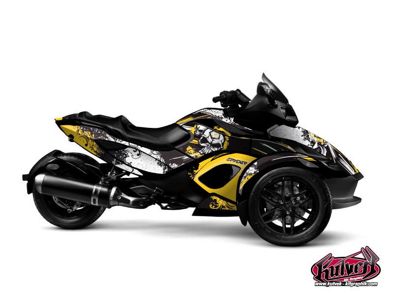 Kit Déco Hybride Trash Can Am Spyder RS Jaune