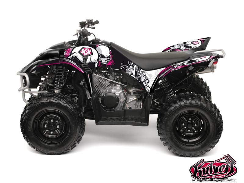 Yamaha 350-450 Wolverine ATV Trash Graphic Kit Black Pink