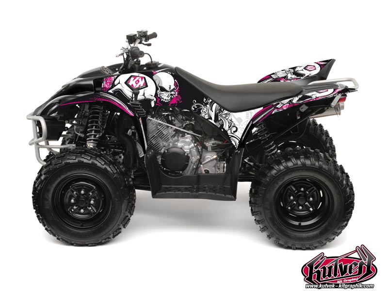 Kit Déco Quad Trash Yamaha 350-450 Wolverine Noir Rose