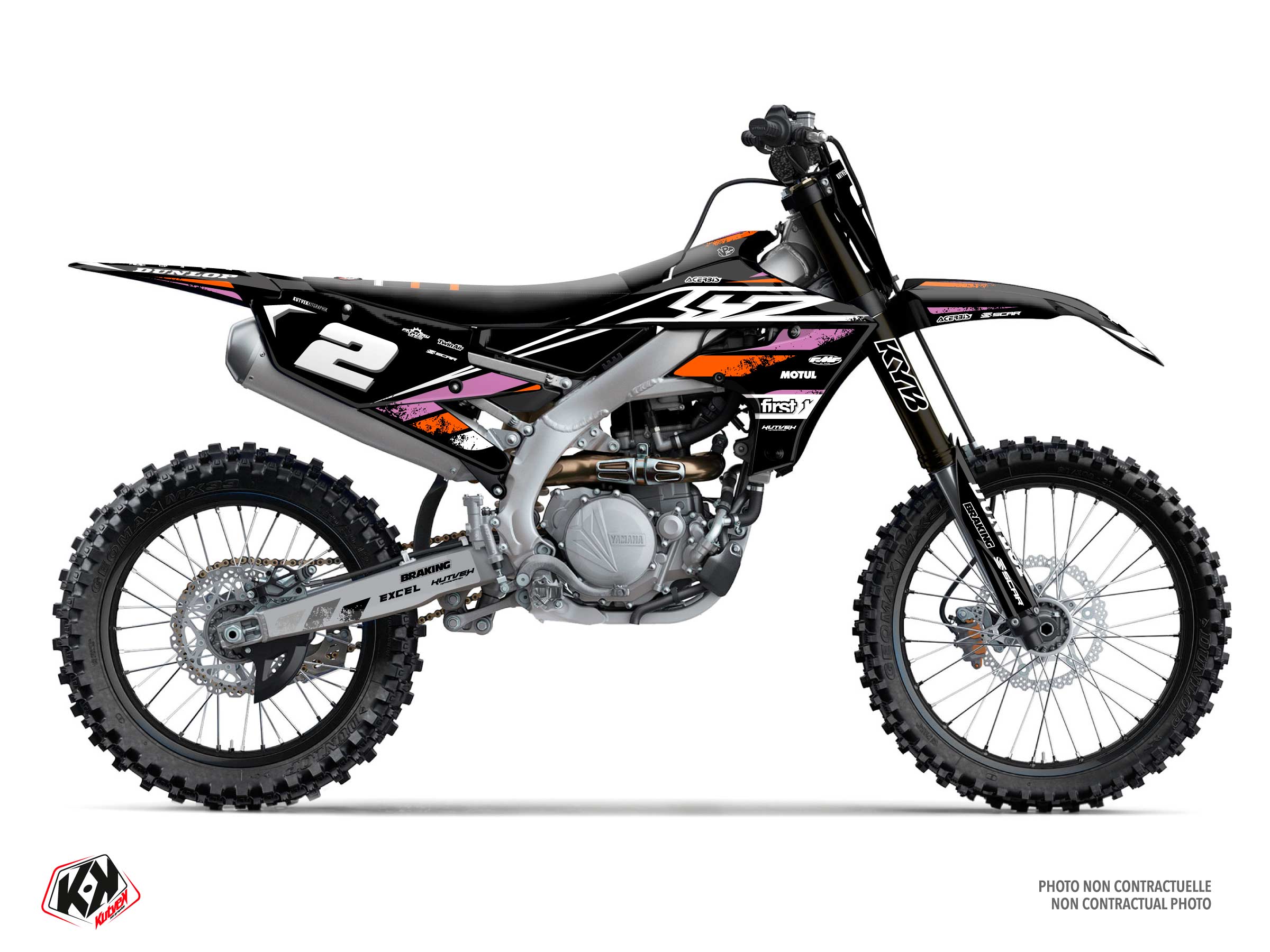 YAMAHA YZ 250 F DIRT BIKE TRIX GRAPHIC KIT BLACK