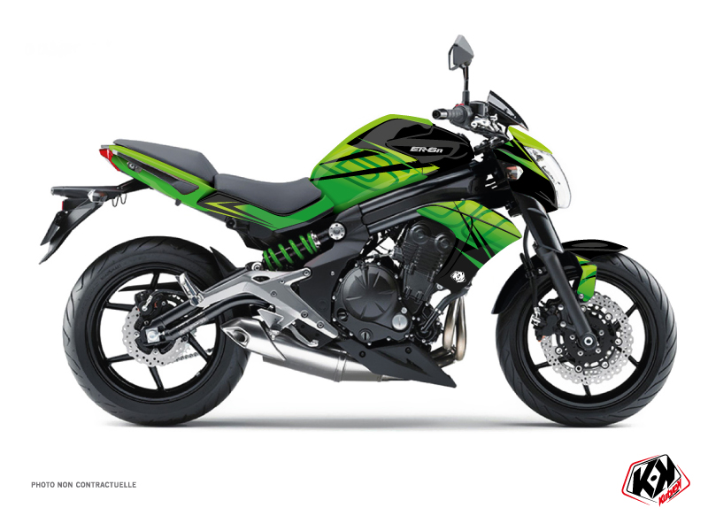 Kit Déco Moto Ultimate Kawasaki ER 6N Noir Vert