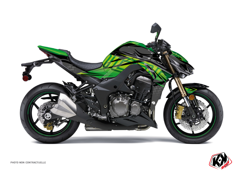 Kawasaki Z 1000 Street Bike Ultimate Graphic Kit Black Green
