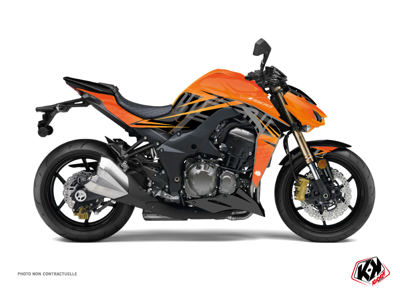 Kawasaki Z 1000 Street Bike Ultimate Graphic Kit Orange Black