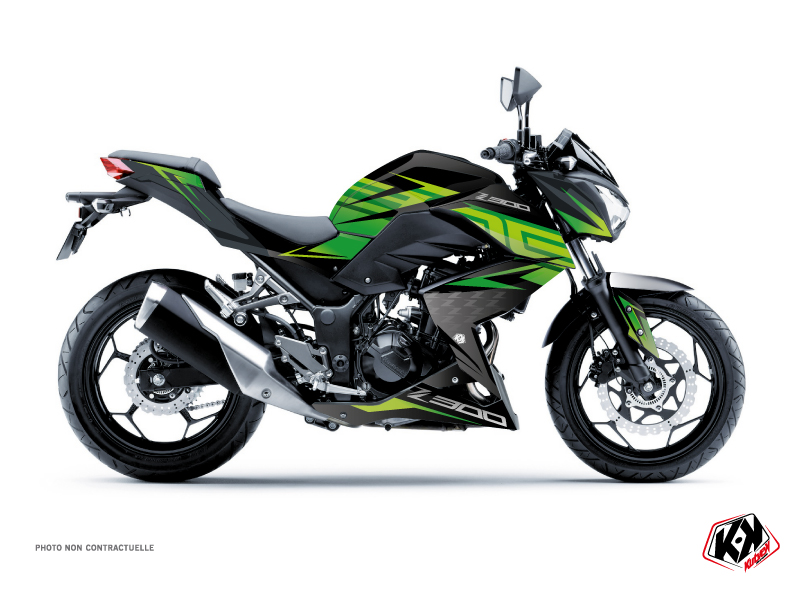 Kit Déco Moto Ultimate Kawasaki Z 300 Noir Vert