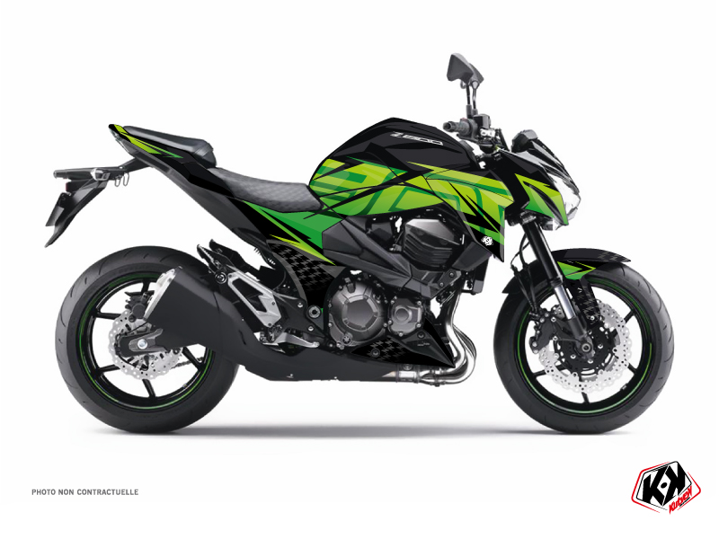 Kawasaki Z 800 Street Bike Ultimate Graphic Kit Black Green