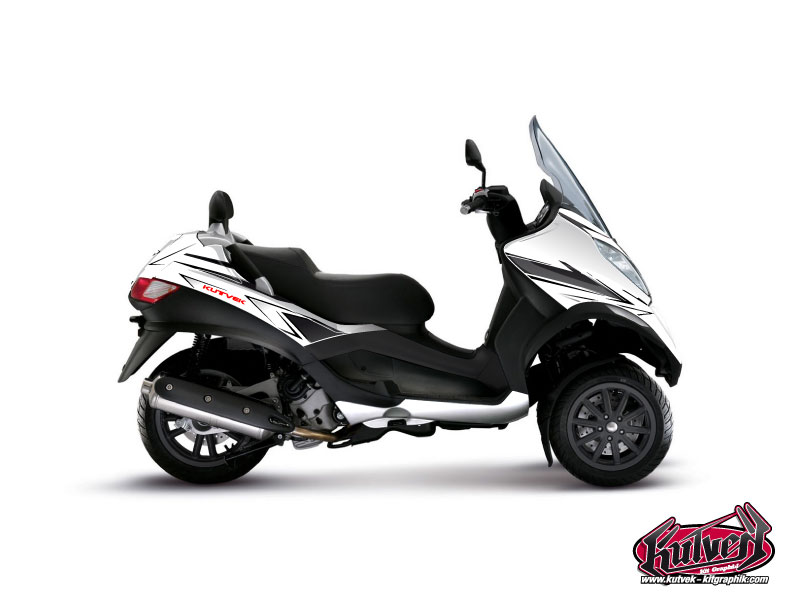 Kit Déco Maxiscooter Velocity Piaggio MP3 Blanc Noir