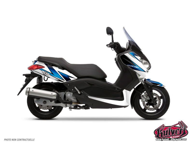 Kit Déco Maxiscooter Velocity Yamaha XMAX 125 Blanc Bleu