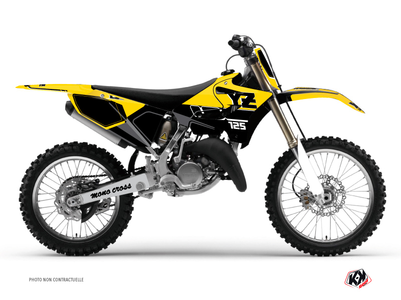 Kit Déco Moto Cross Vintage Yamaha 125 YZ Jaune