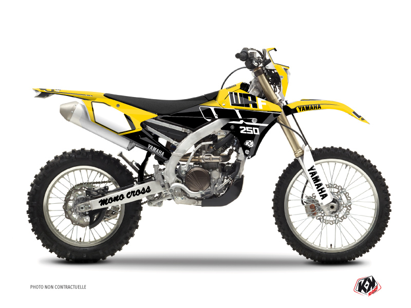 Yamaha 250 WRF Dirt Bike Vintage Graphic Kit Yellow