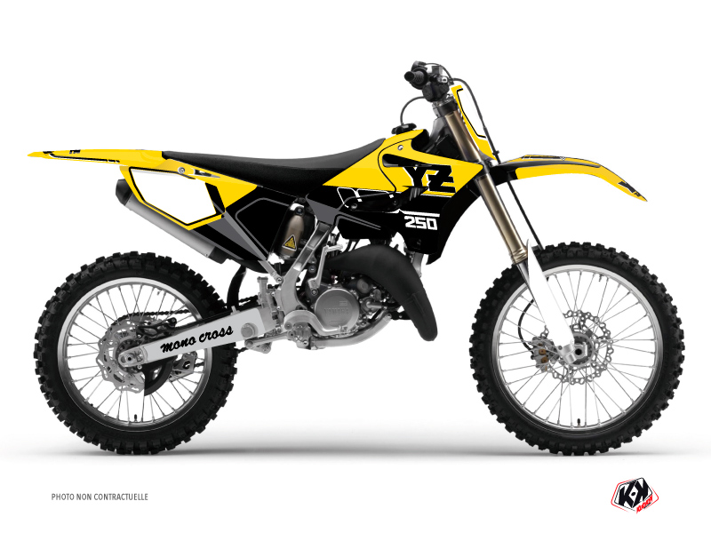 Kit Déco Moto Cross Vintage Yamaha 250 YZ Jaune