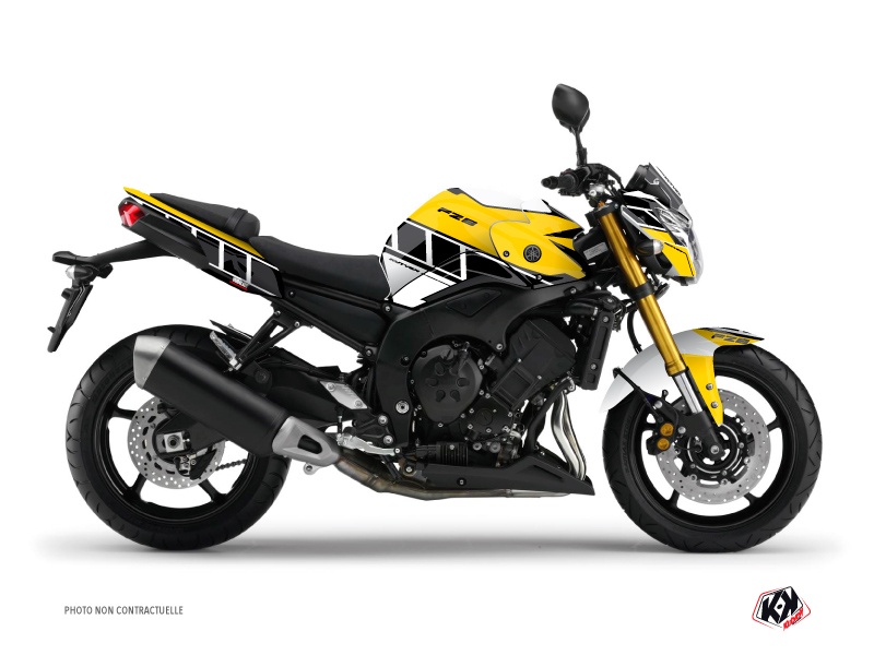 Yamaha FZ 8 Street Bike Vintage Graphic Kit Yellow