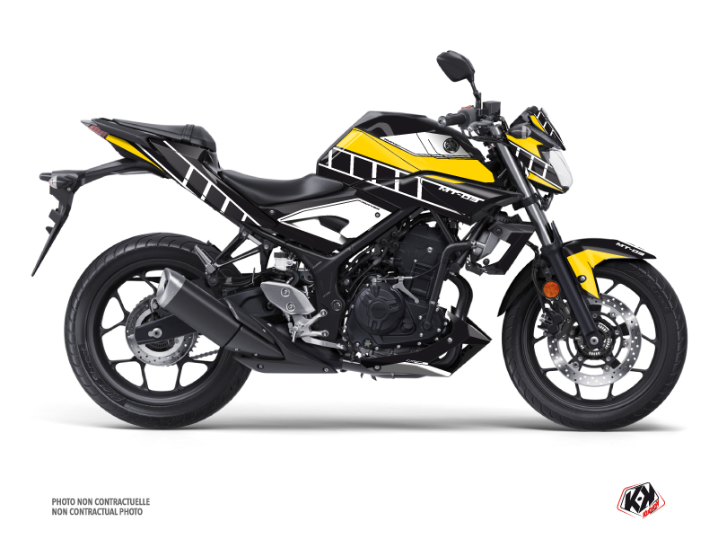 Yamaha MT 03 Street Bike Vintage Graphic Kit Yellow