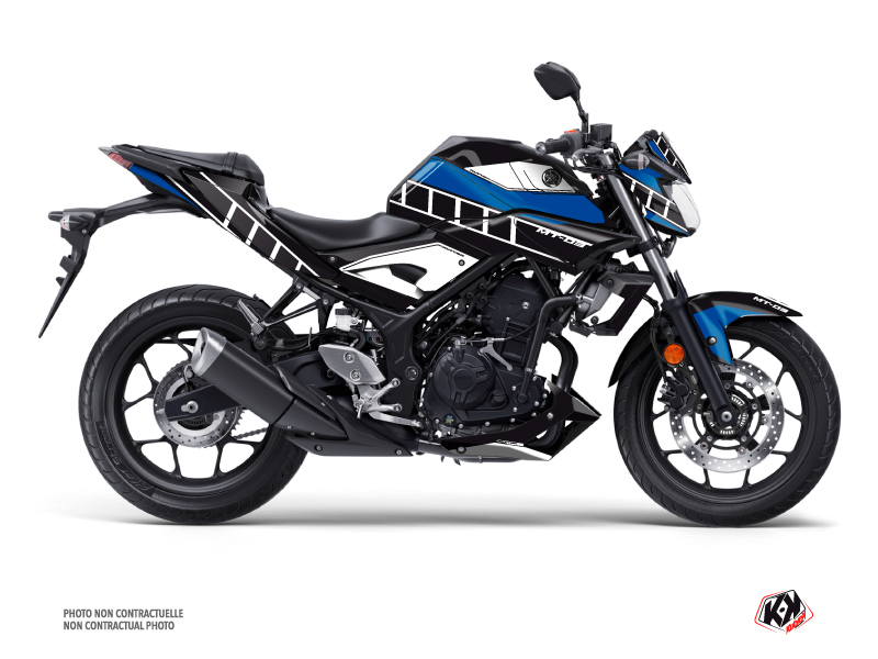 Yamaha MT 03 Street Bike Vintage Graphic Kit Blue