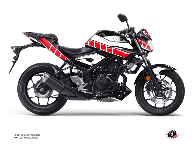 Yamaha MT 03 Street Bike Vintage Graphic Kit Red