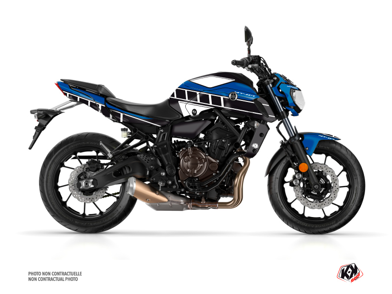 Kit Déco Moto Vintage Yamaha MT 07 Bleu