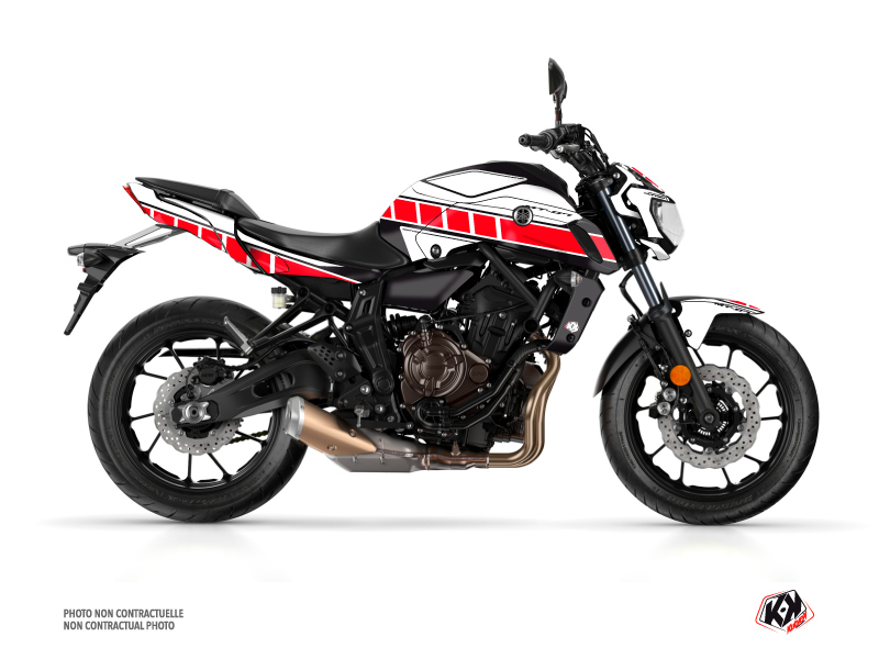 Yamaha MT 07 Street Bike Vintage Graphic Kit Red