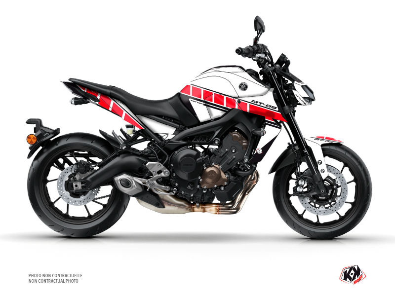 Kit Déco Moto Vintage Yamaha MT 09 Rouge