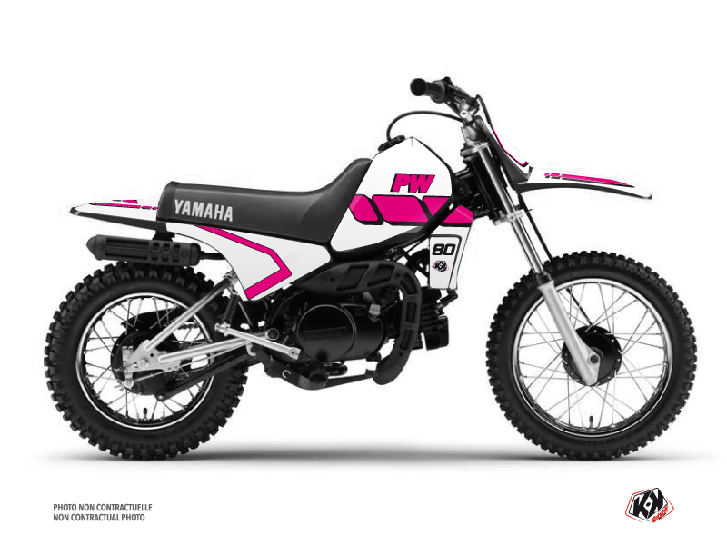 Yamaha PW 80 Dirt Bike Vintage Graphic Kit Pink