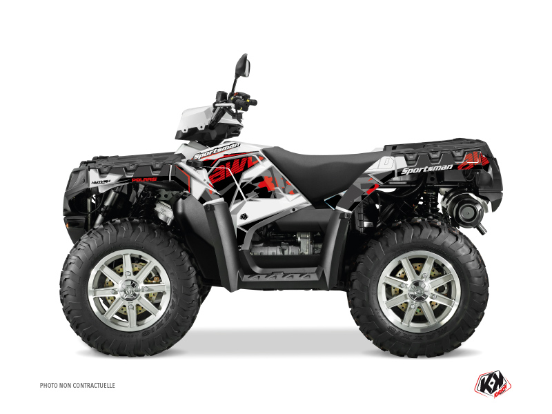 Polaris 1000 Sportsman Touring ATV Visor Graphic Kit Red