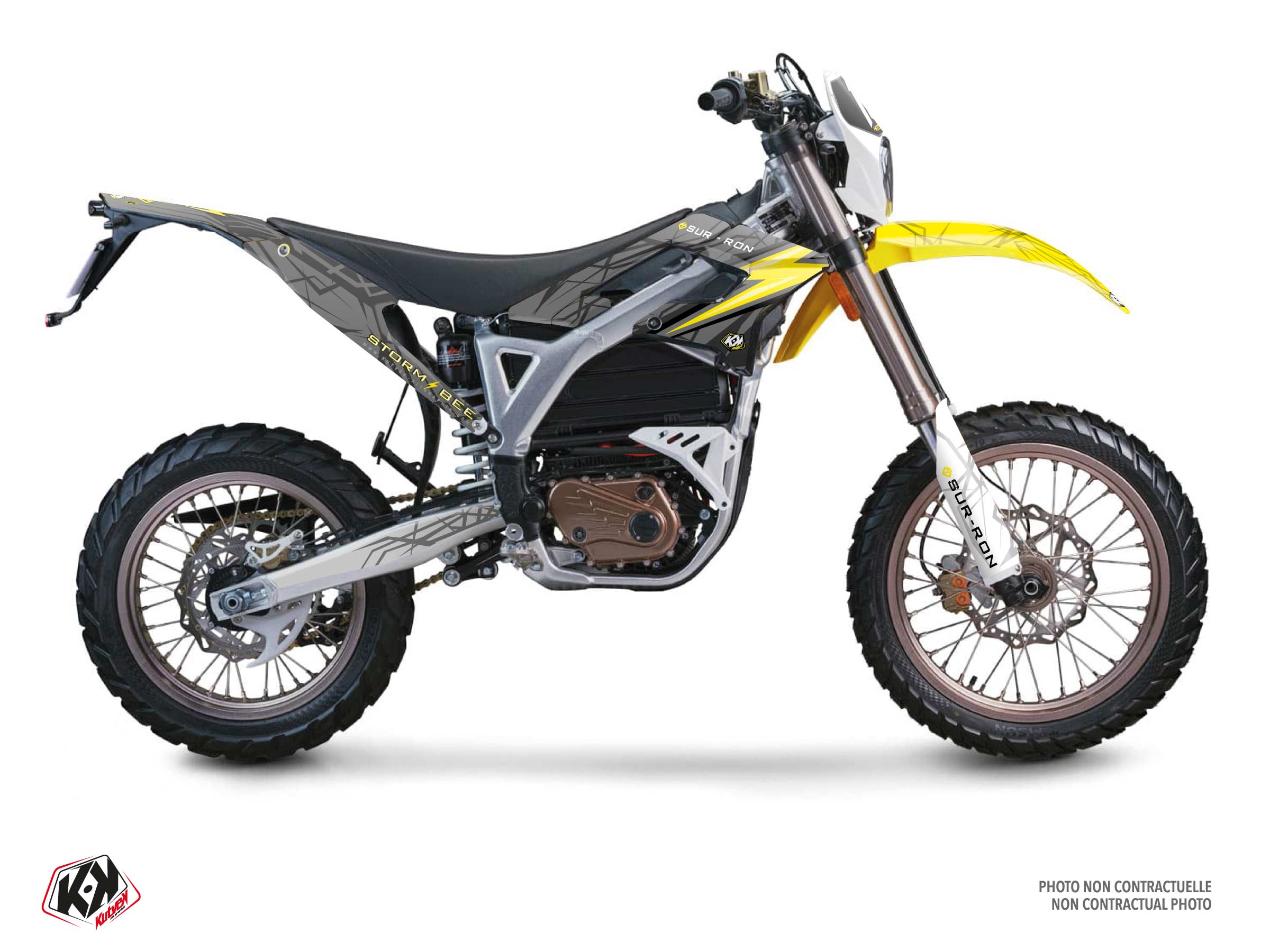 Sur-ron Storm-bee Enduro Dirt Bike Volt Graphic Kit Yellow