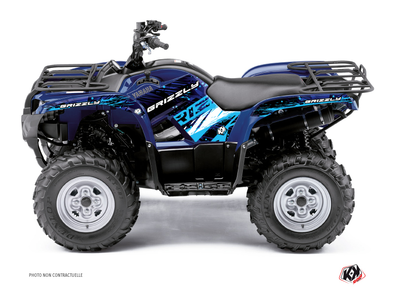 Yamaha 125 Grizzly ATV Wild Graphic Kit Blue