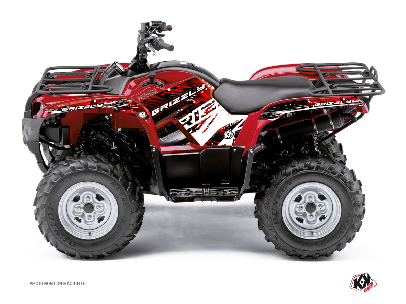 Yamaha 125 Grizzly ATV Wild Graphic Kit Red