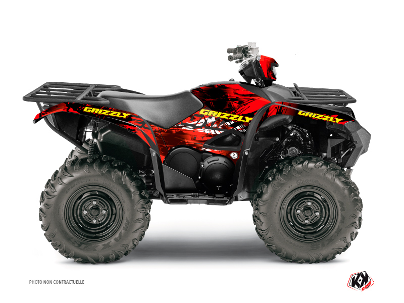Yamaha 700-708 Grizzly ATV Wild Graphic Kit Red