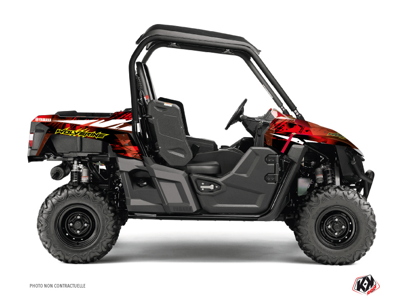 Yamaha Wolverine-R UTV Wild Graphic Kit Red